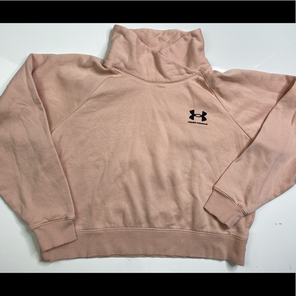 Under Armour Sweaters - Under Armour Loose Cut Sweatshirt Crop Women M Mock Neck Comfy A011021